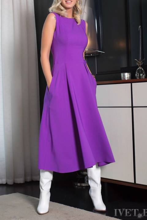 purple colour one piece dress