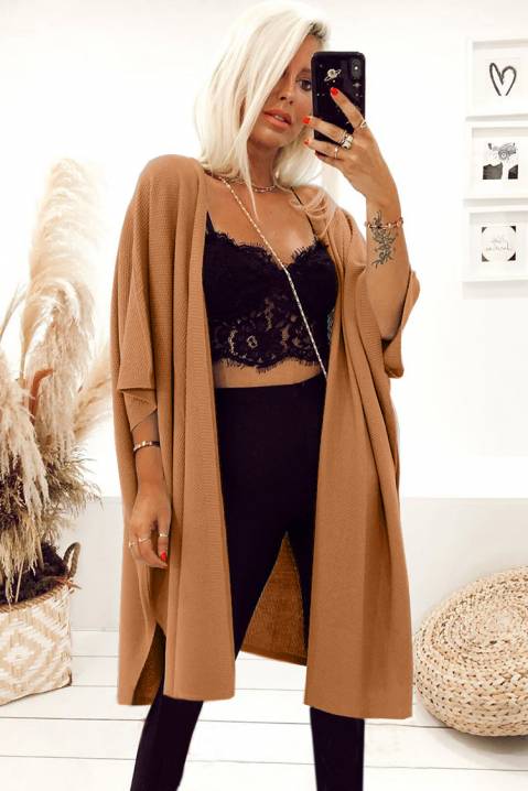 beige colour cardigan