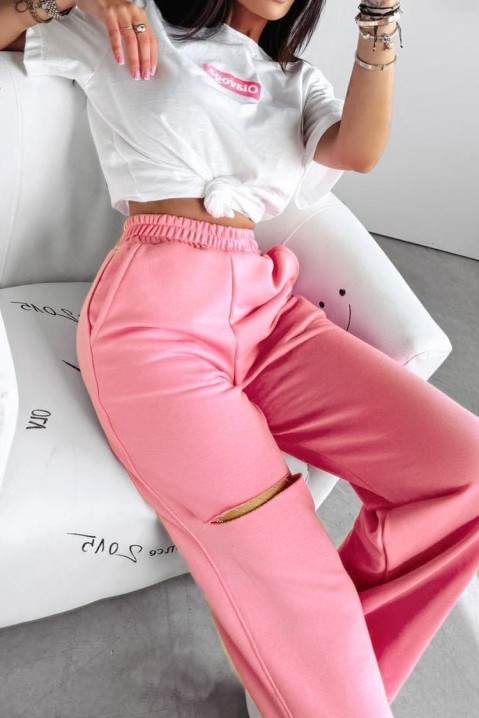 Komplet GOLTIDA PINK, Kolor : biały z różowym, IVET.PL - Modna odzież