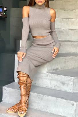Komplet damski JOVANI BEIGE