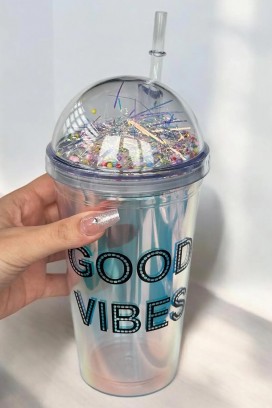 Kubek na wodę ze słomką LORIDY - 500 ml