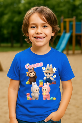 Koszulka LABUBU TOYTOP BLUE