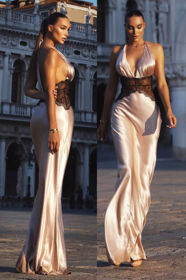 Sukienka AFRODILNZA PUDRA