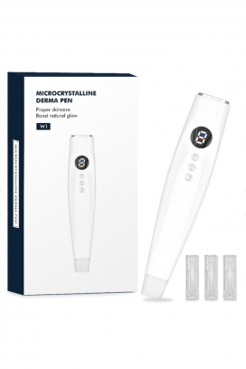 elektryczne urządzenie do twarzy z funkcją masażu i światłem LED, 9 poziomów intensywności DERMA PEN