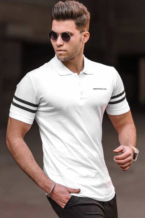 T-shirt męski OLIVER WHITE, Kolor : biały, IVET.PL - Modna odzież