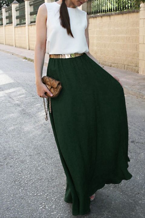Sukienka KASSIDI, Kolor : zielony z białym, IVET.PL - Modna odzież