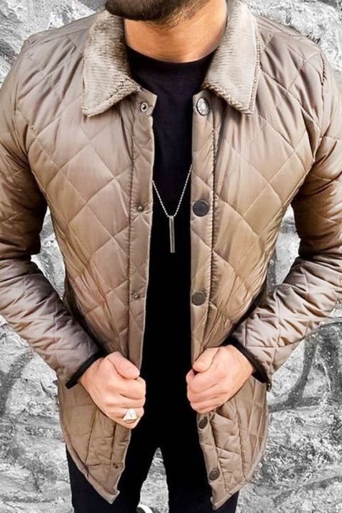 Kurtka męska ZALMAN BEIGE, Kolor :  beżowy, IVET.PL - Modna odzież