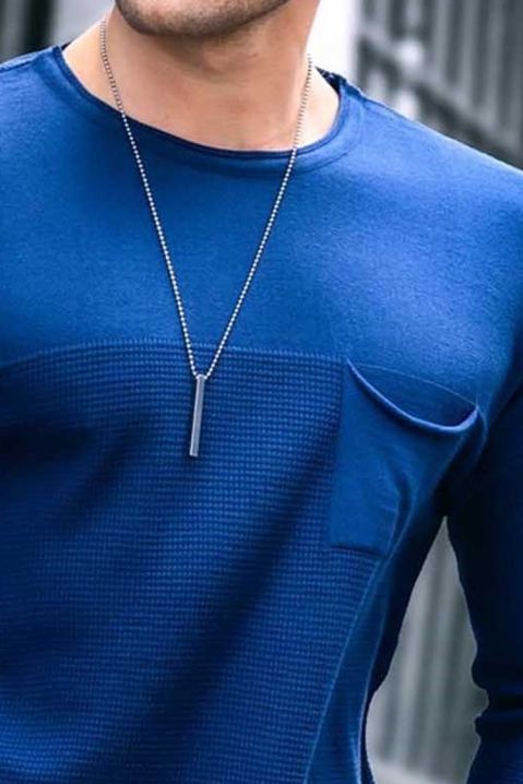 Sweter męski SANTIAGO BLUE, Kolor : chabrowy, IVET.PL - Modna odzież