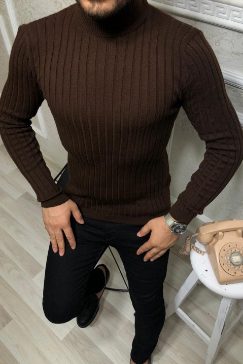 Sweter męski DENNIS BROWN, Kolor : brązowy, IVET.PL - Modna odzież