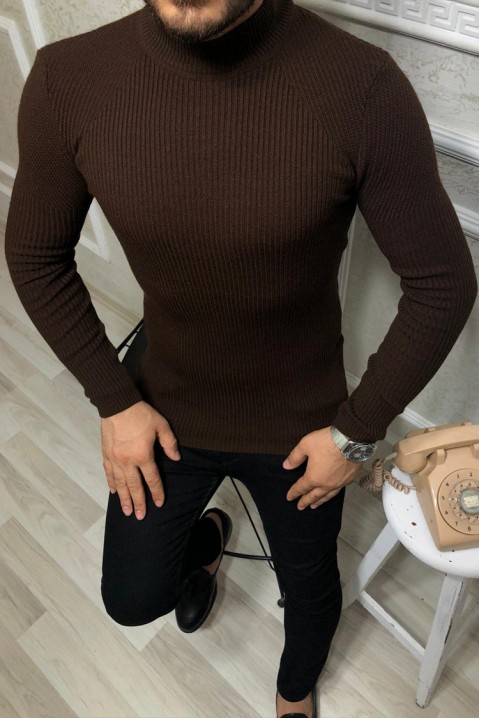 Sweter męski TERRY BROWN, Kolor : brązowy, IVET.PL - Modna odzież