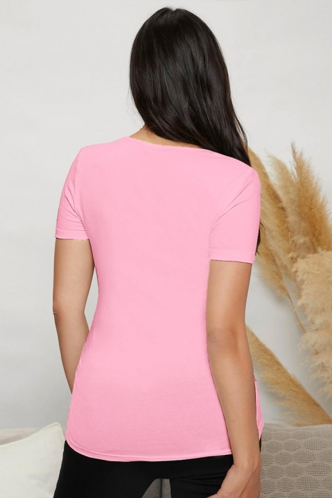 Bluzka ciążowa NETISHA PINK, Kolor : różowy, IVET.PL - Modna odzież