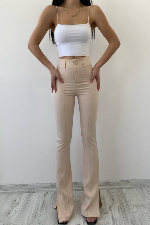 Spodnie damskie MINGELA BEIGE, Kolor :  beżowy, IVET.PL - Modna odzież