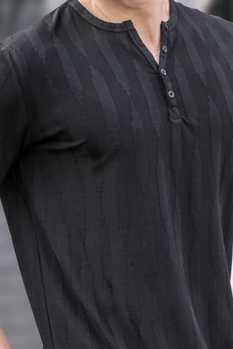 T-shirt męski SIMON BLACK, Kolor : czarny, IVET.PL - Modna odzież