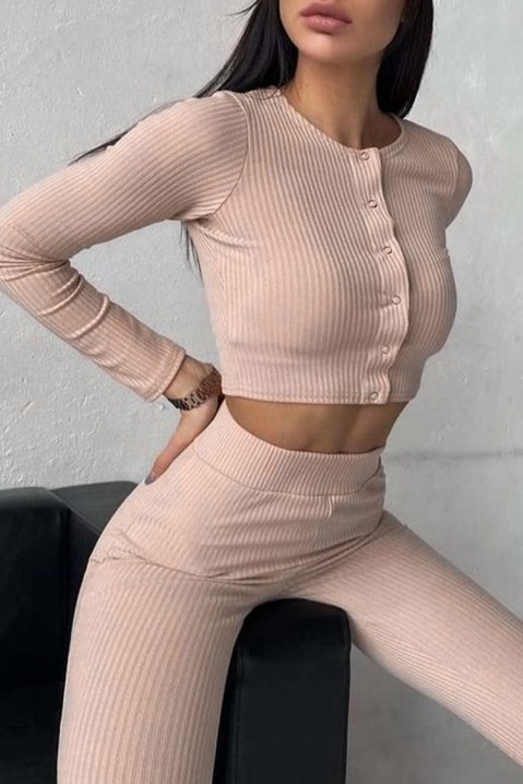 Komplet damski ALONDRA BEIGE, Kolor :  beżowy, IVET.PL - Modna odzież