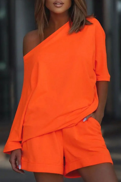 Komplet damski KRESENIA ORANGE, Kolor : pomarańczowy, IVET.PL - Modna odzież