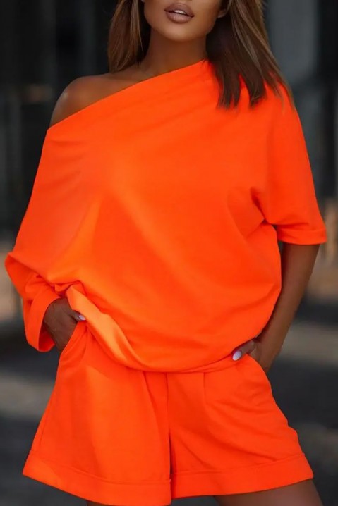 Komplet damski KRESENIA ORANGE, Kolor : pomarańczowy, IVET.PL - Modna odzież