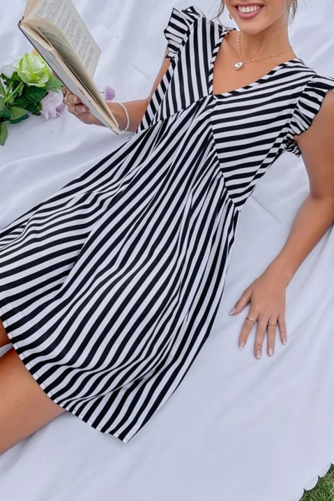 Sukienka ROMBELA, Kolor : czarny z białym, IVET.PL - Modna odzież
