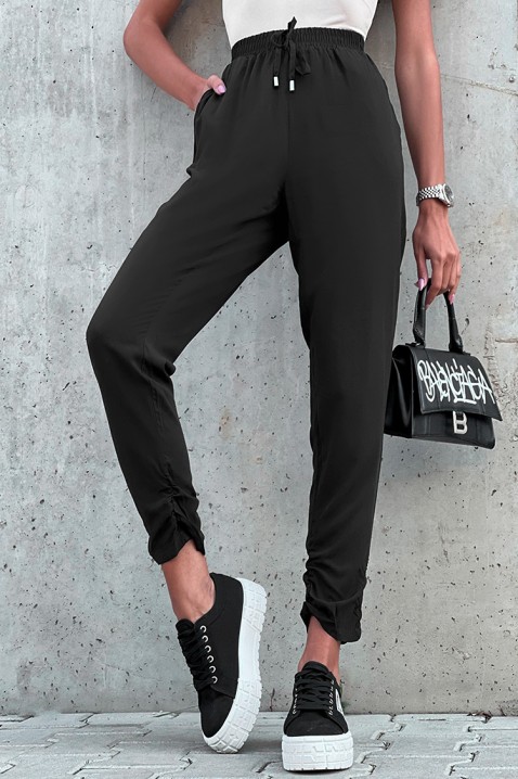 Spodnie damskie RANSENA BLACK, Kolor : czarny, IVET.PL - Modna odzież