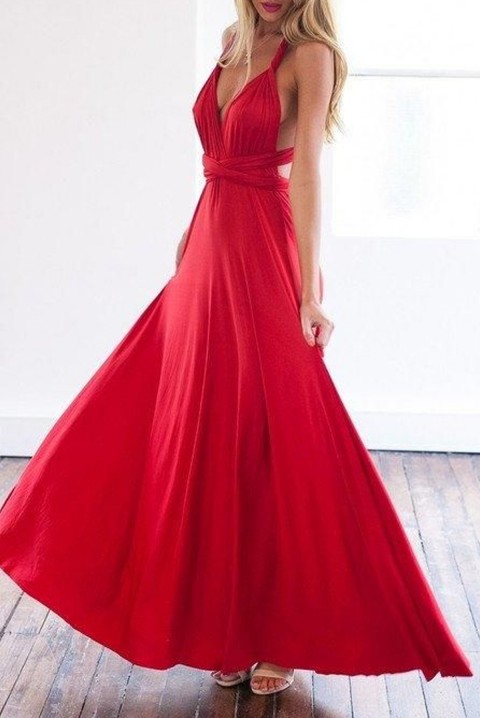 Sukienka VIRZELA RED, Kolor : czerwony, IVET.PL - Modna odzież