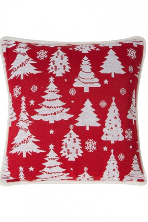 Poszewka na poduszkę MOREFA 45x45 cm, Kolor : biały z czerwonym, IVET.PL - Modna odzież