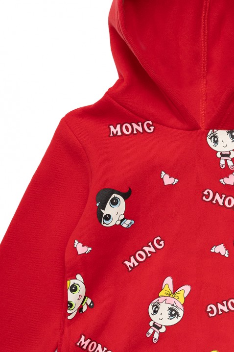 Bluza dla dziewczynki PUFFY RED, Kolor : czerwony, IVET.PL - Modna odzież