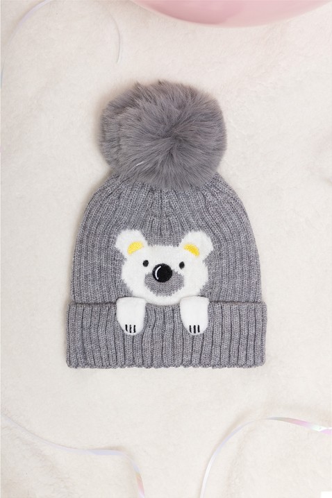 Czapka dla dziecka BEARY GREY, Kolor : szary, IVET.PL - Modna odzież