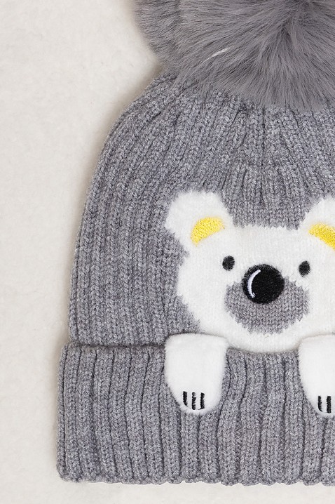 Czapka dla dziecka BEARY GREY, Kolor : szary, IVET.PL - Modna odzież