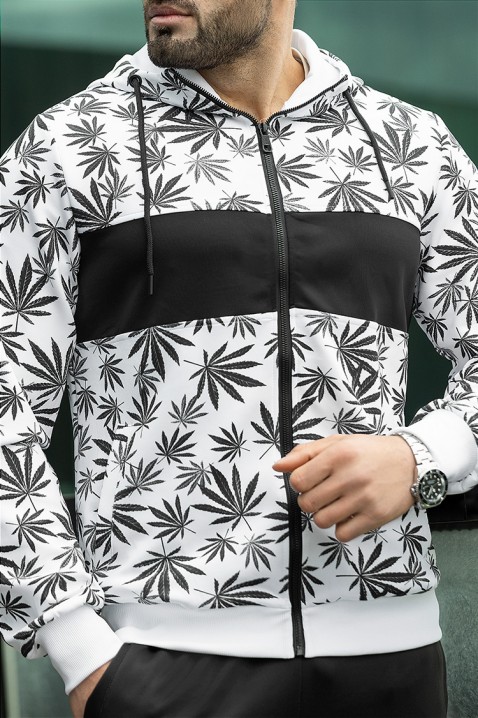 Męski komplet sportowy DESPIDO WHITE, Kolor : biały, IVET.PL - Modna odzież