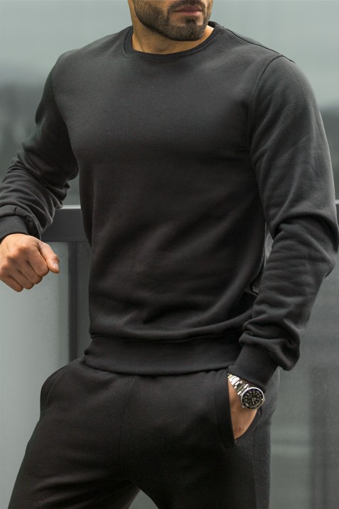 Męski komplet sportowy FOLMER BLACK, Kolor : czarny, IVET.PL - Modna odzież