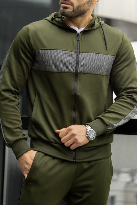 Męski komplet sportowy ABIGALO KHAKI, Kolor : khaki, IVET.PL - Modna odzież