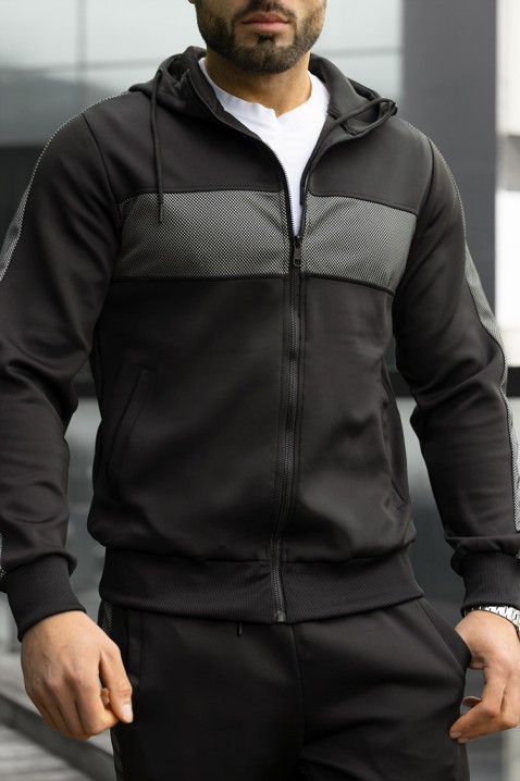 Męski komplet sportowy ABIGALO BLACK, Kolor : czarny, IVET.PL - Modna odzież