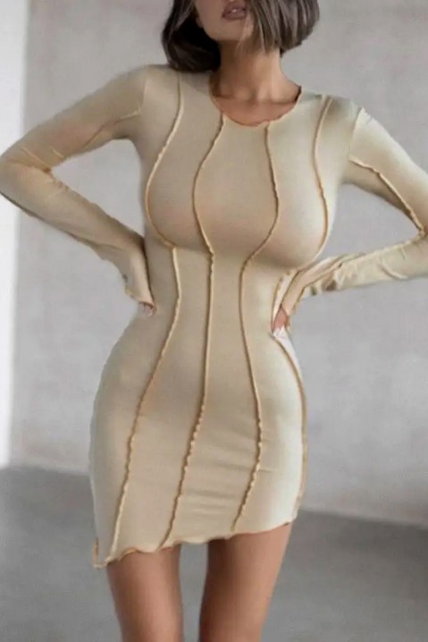 Sukienka GREMOLDA BEIGE, Kolor :  beżowy, IVET.PL - Modna odzież