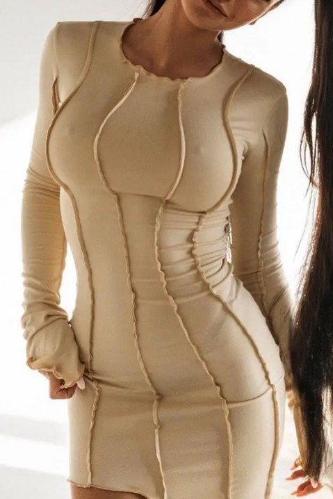 Sukienka GREMOLDA BEIGE, Kolor :  beżowy, IVET.PL - Modna odzież