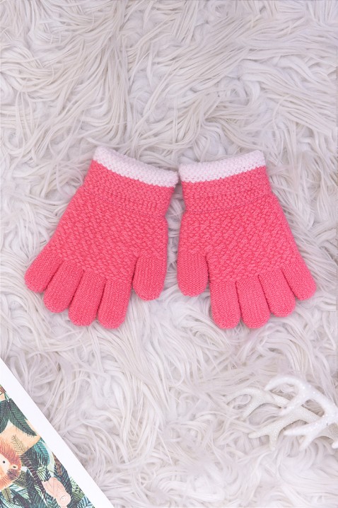 Rękawiczki dla dziewczynki KIDSI, Kolor : różowy, IVET.PL - Modna odzież
