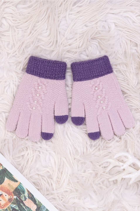 Rękawiczki dla dziewczynki OLIVERA, Kolor : fioletowy, IVET.PL - Modna odzież