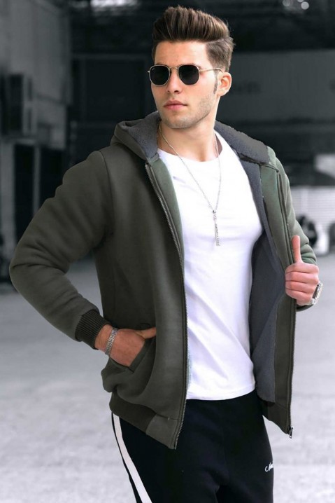 Bluza męska ROB KHAKI, Kolor : khaki, IVET.PL - Modna odzież