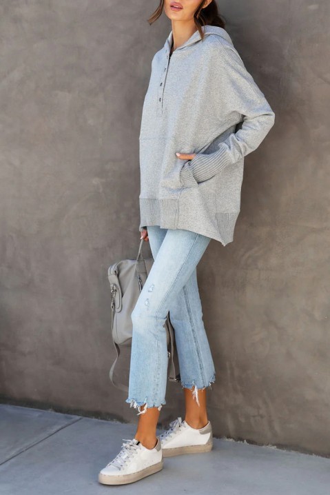 Bluza damska RAMONSA GREY, Kolor : szary, IVET.PL - Modna odzież