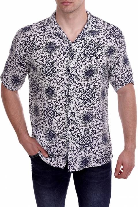 Koszula BOLENITO, Kolor : granatowy z białym, IVET.PL - Modna odzież