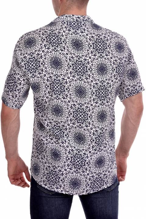 Koszula BOLENITO, Kolor : granatowy z białym, IVET.PL - Modna odzież