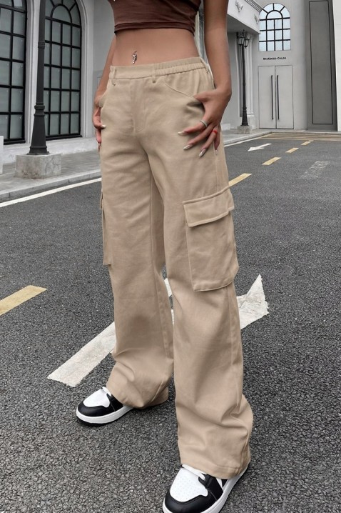 Spodnie damskie NEVALDA BEIGE, Kolor :  beżowy, IVET.PL - Modna odzież