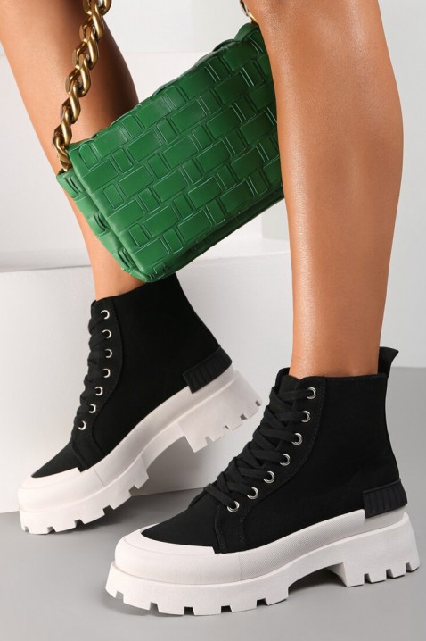 Sneakersy damskie MERGENFA BLACK, Kolor : czarny, IVET.PL - Modna odzież
