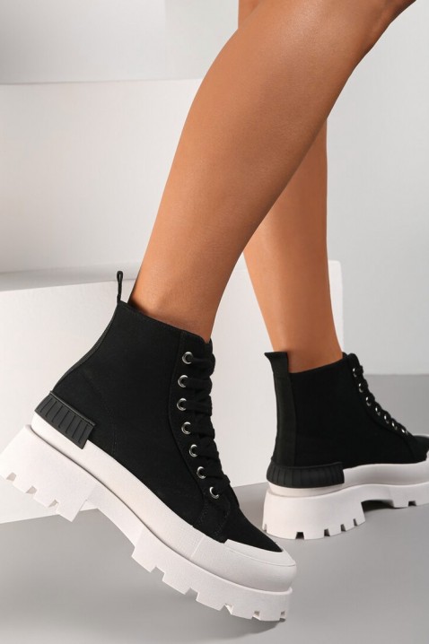 Sneakersy damskie MERGENFA BLACK, Kolor : czarny, IVET.PL - Modna odzież
