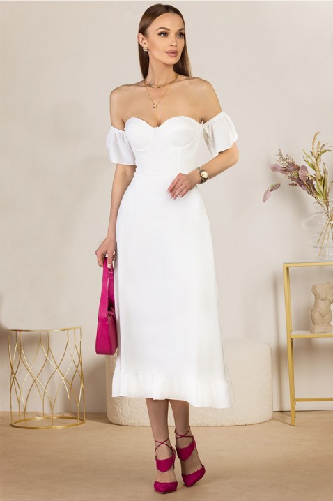 Sukienka VELFIRDA WHITE, Kolor : biały, IVET.PL - Modna odzież