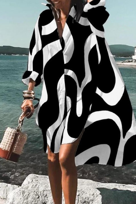 Sukienka PERFINA, Kolor : czarny z białym, IVET.PL - Modna odzież