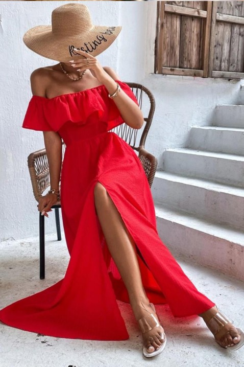 Sukienka JADELFA RED, Kolor : czerwony, IVET.PL - Modna odzież