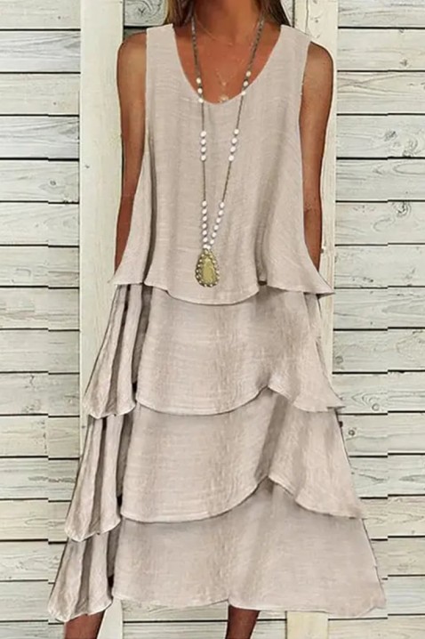 Sukienka VAROLIA BEIGE, Kolor :  beżowy, IVET.PL - Modna odzież