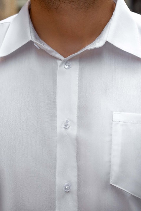 Koszula męska MALTIVO WHITE, Kolor : biały, IVET.PL - Modna odzież