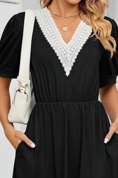 Sukienka SALBIGA, Kolor : czarny z białym, IVET.PL - Modna odzież
