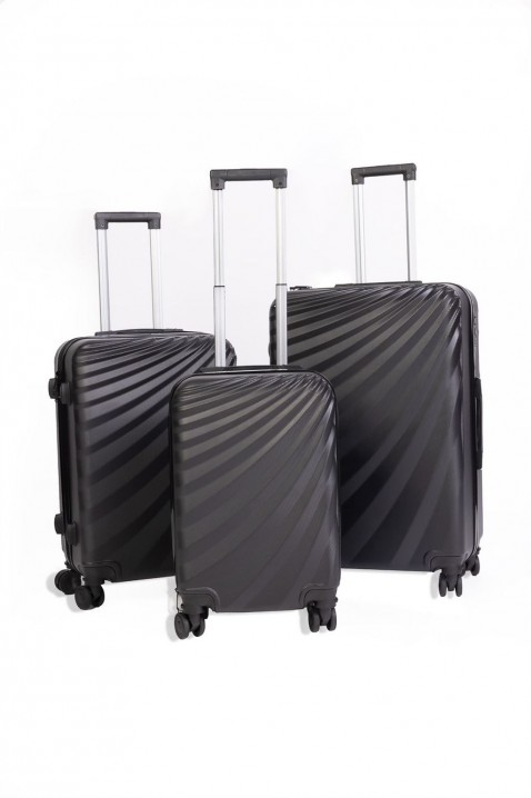 Zestaw 3 szt. walizek NEGIN BLACK, Kolor : czarny, IVET.PL - Modna odzież