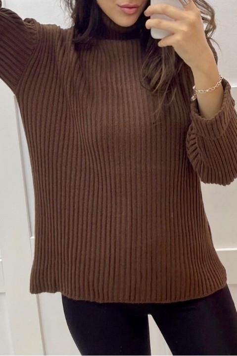 Sweter PRALOMA BROWN, Kolor : brązowy, IVET.PL - Modna odzież